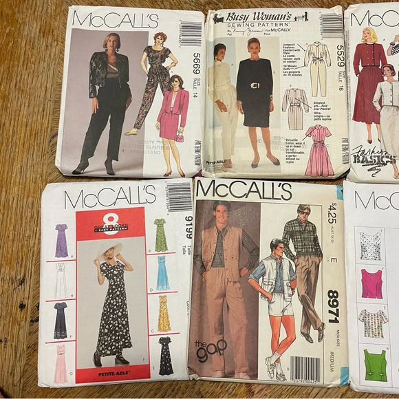 Vintage Lot Of 10 McCall’s and Busy Women’s Sewing Patterns - Picture 3 of 6